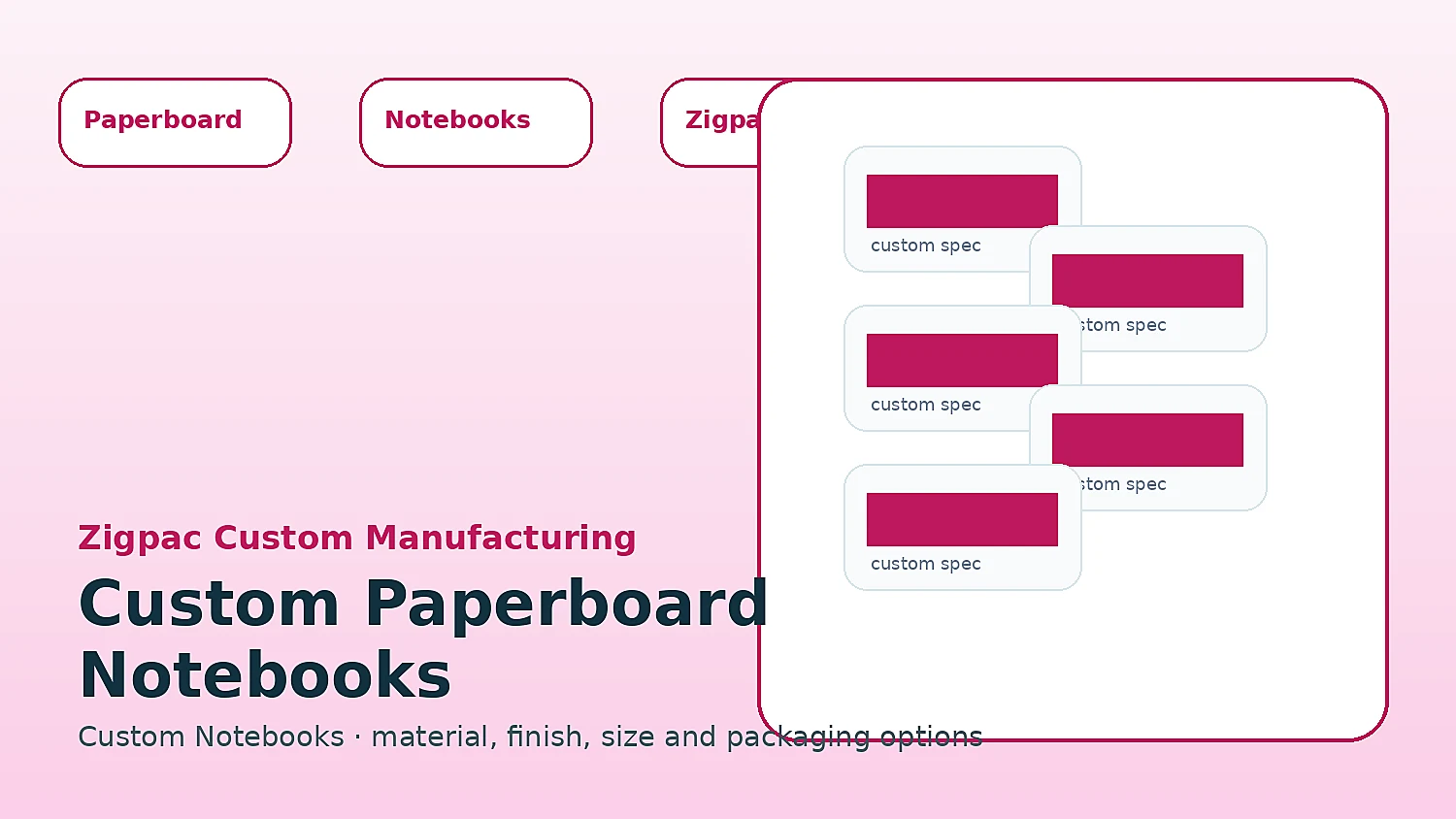 Custom Paperboard Notebooks